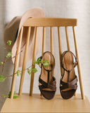 Scarlett chocolate brown sandals - 48h 