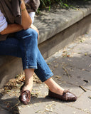 Meryl chocolate brown moccasins (ships in 48h)