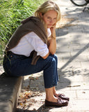 Meryl chocolate brown moccasins (ships in 48h)