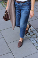 Alva chocolate brown moccasins (ships in 48h)