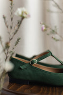 Lotta green suede ballet flats - 48h