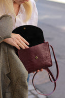 Chocolate crocodile messenger bag - 48h