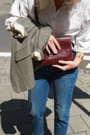 Chocolate crocodile messenger bag - 48h