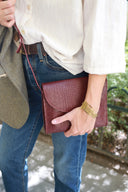 Chocolate crocodile messenger bag - 48h