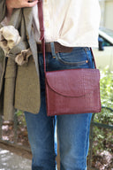 Chocolate crocodile messenger bag - 48h