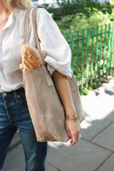 Torba shopper welur beż - 48h