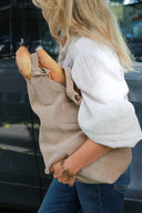 Torba shopper welur beż - 48h