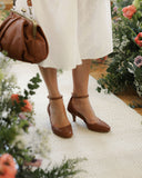 Elena grüne Wildlederpumps