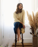 Oriana ballet flats in suede cigar
