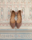 Grace Ballerinas aus puderfarbenem Wildleder 