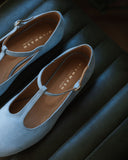 Lotta marineblaue Wildleder-Ballerinas