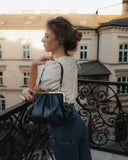 Torebka z biglem granat lico