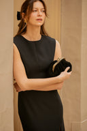 Torebka z biglem mała czarny zamsz