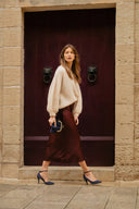 Obcasy Vivienne granatowy zamsz