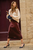 Torebka z biglem mała granatowy zamsz