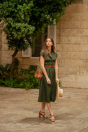 Sandały na obcasie Harriet koniakowy brąz - 48h