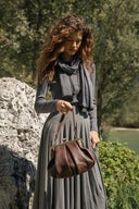 Torebka z biglem czekoladowy brąz