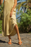 Sandały Amalia koniakowy brąz - 48h