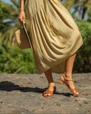 Amalia cognac brown sandals - 48h