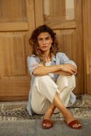 Klapki Lea brąz krokodyl - 48h