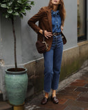 Mokasyny Alva czekoladowy krokodyl - 48h