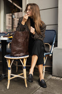 Torba shopper czekoladowy krokodyl - 48h