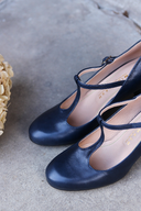 Astrid marineblaue High Heels - 48 Std. 