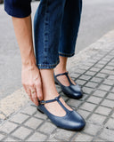 Lotta navy blue ballet flats (ships in 48h)