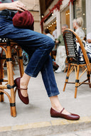 Baleriny Mary-Jane merlot - 48h