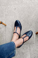 Lotta navy blue ballet flats (ships in 48h)
