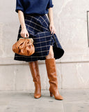 Kiss-lock leather bag - honey (ships in 48h)