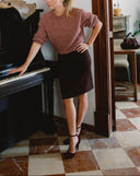 Obcasy Vivienne burgundowy zamsz - 48h
