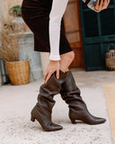 Carmen mocha boots (ships in 48h)