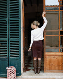 Carmen mocha boots (ships in 48h)