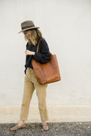 Torba shopper brąz krokodyl - 48h