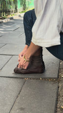 Meryl chocolate brown moccasins (ships in 48h)