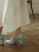 Luna baby blue heels 
