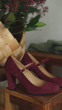 Luna heels burgundy suede - 48h 