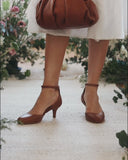 Elena grüne Wildlederpumps
