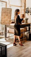 Obcasy Greta granatowy zamsz