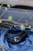 Pasek czarny krokodyl