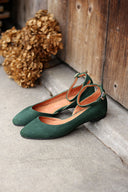 Grace ballet flats green suede - 48h