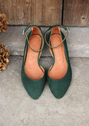 Grace ballet flats green suede - 48h