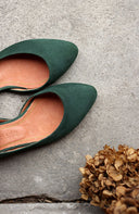 Grace ballet flats green suede - 48h