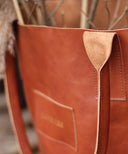 Torba shopper koniakowy brąz - 48h