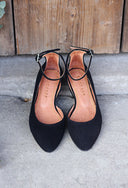Grace black suede ballet flats - 48h 