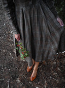 Baleriny Audrey brąz krokodyl