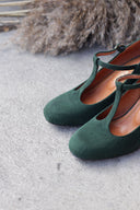 Astrid Heels, grünes Wildleder - 48 Std. 