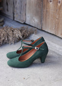 Astrid Heels, grünes Wildleder - 48 Std. 