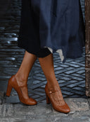 Obcasy Luna koniakowy brąz - 48h